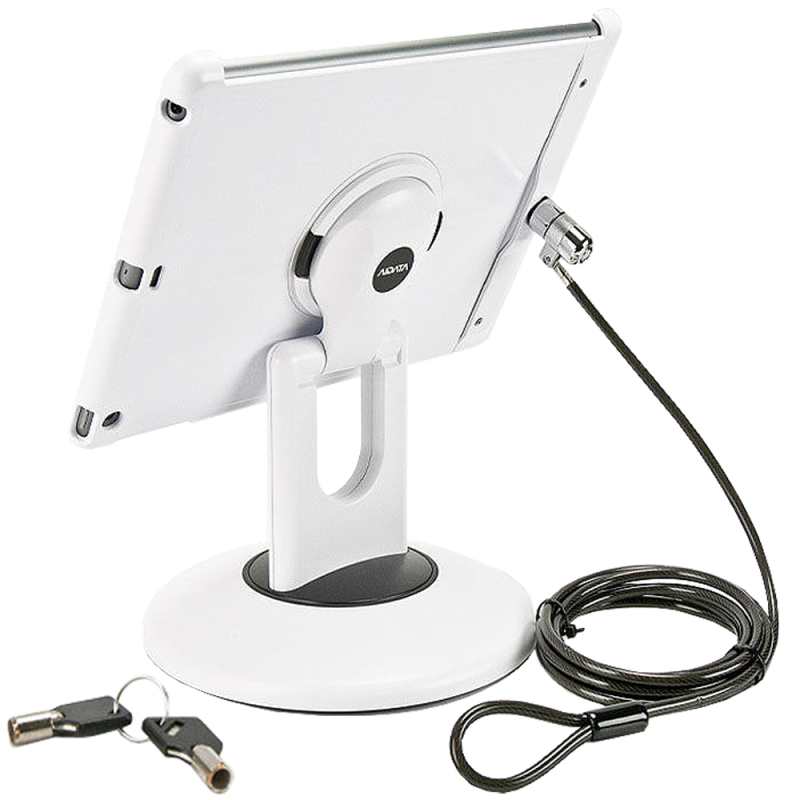 iPad Air / Air2 Anti-theft Station + Lock - White